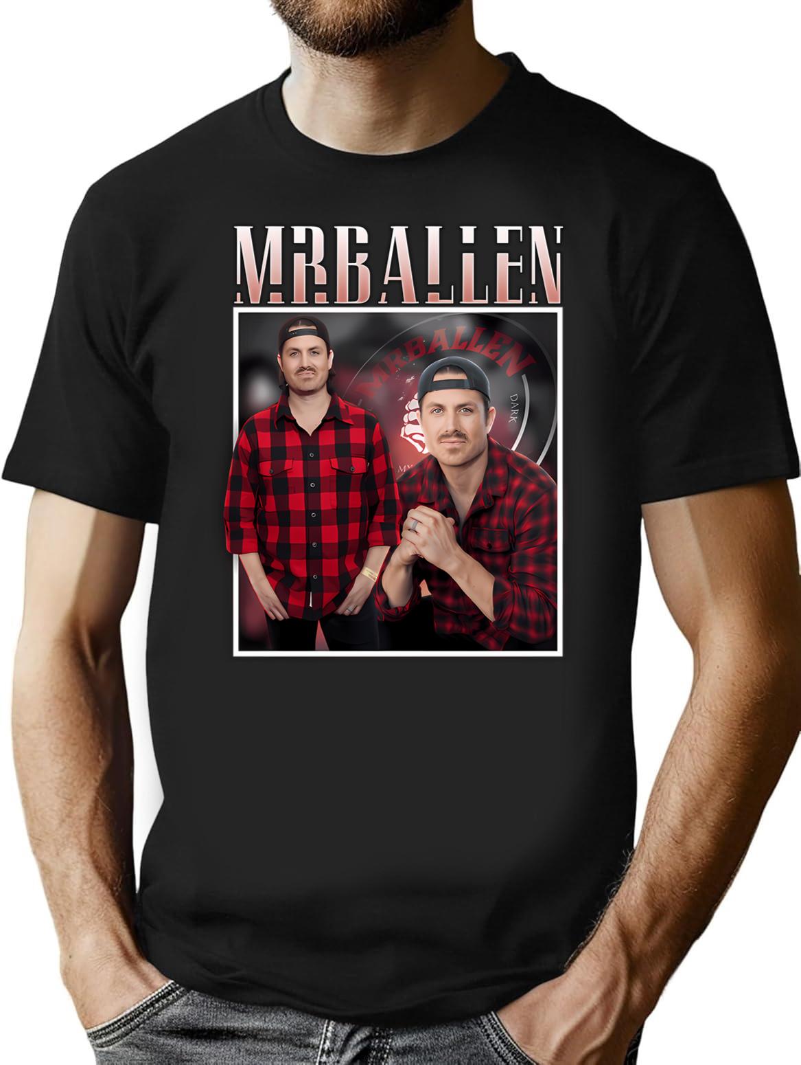 Mrballen Vintage T Shirt T-Shirt for Men & Women, T-Shirts Graphic Tee - Black
