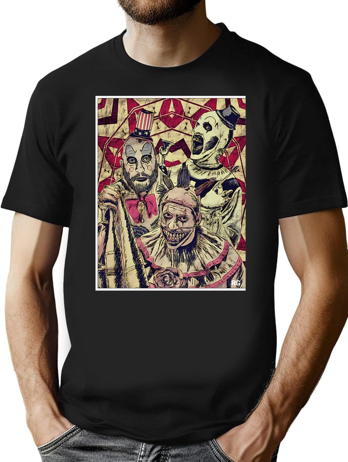 Music Retro The Clowns Gifts Music Fans T-Shirt for Men & Women, T-Shirts Graphic Tee - Black