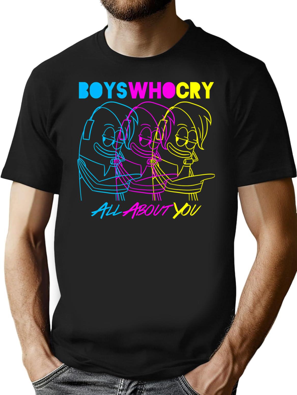 Music Vintage Boys Who Cry T-Shirt for Men & Women, T-Shirts Graphic Tee - Black