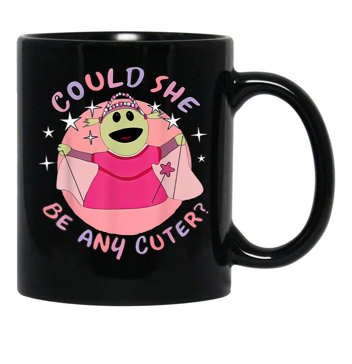 Nanalan Could She Be Any Cuter Black Coffee Mug, Gift Coffee Mug - Black