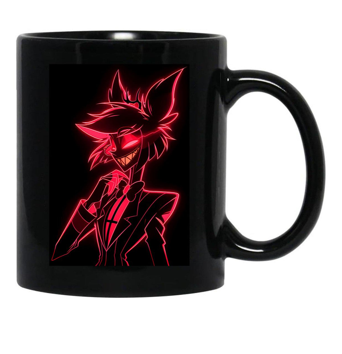Neon Alastor Black Coffee Mug, Gift Coffee Mug - Black