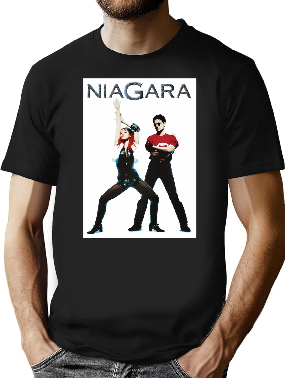Niagara Rock Vintage French Muriel Daniel T-Shirt for Men & Women, T-Shirts Graphic Tee - Black