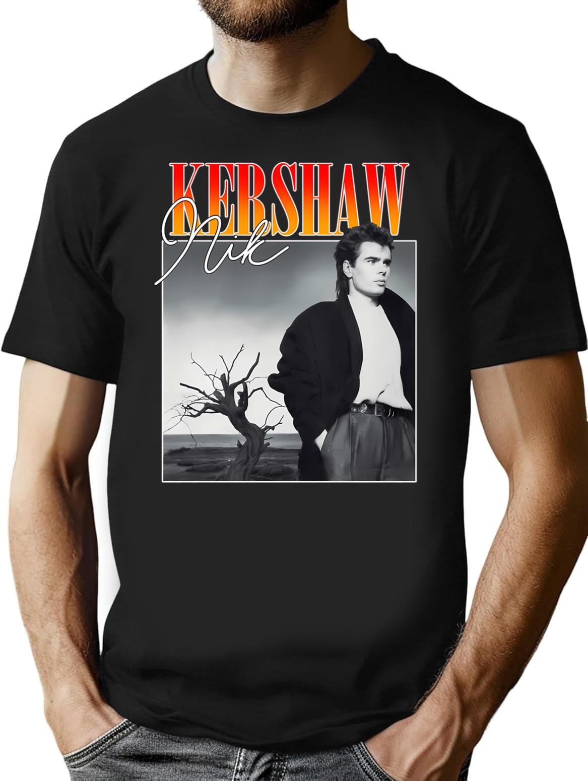 Nik Kershaw Vintage Style T-Shirt for Men & Women, T-Shirts Graphic Tee - Black