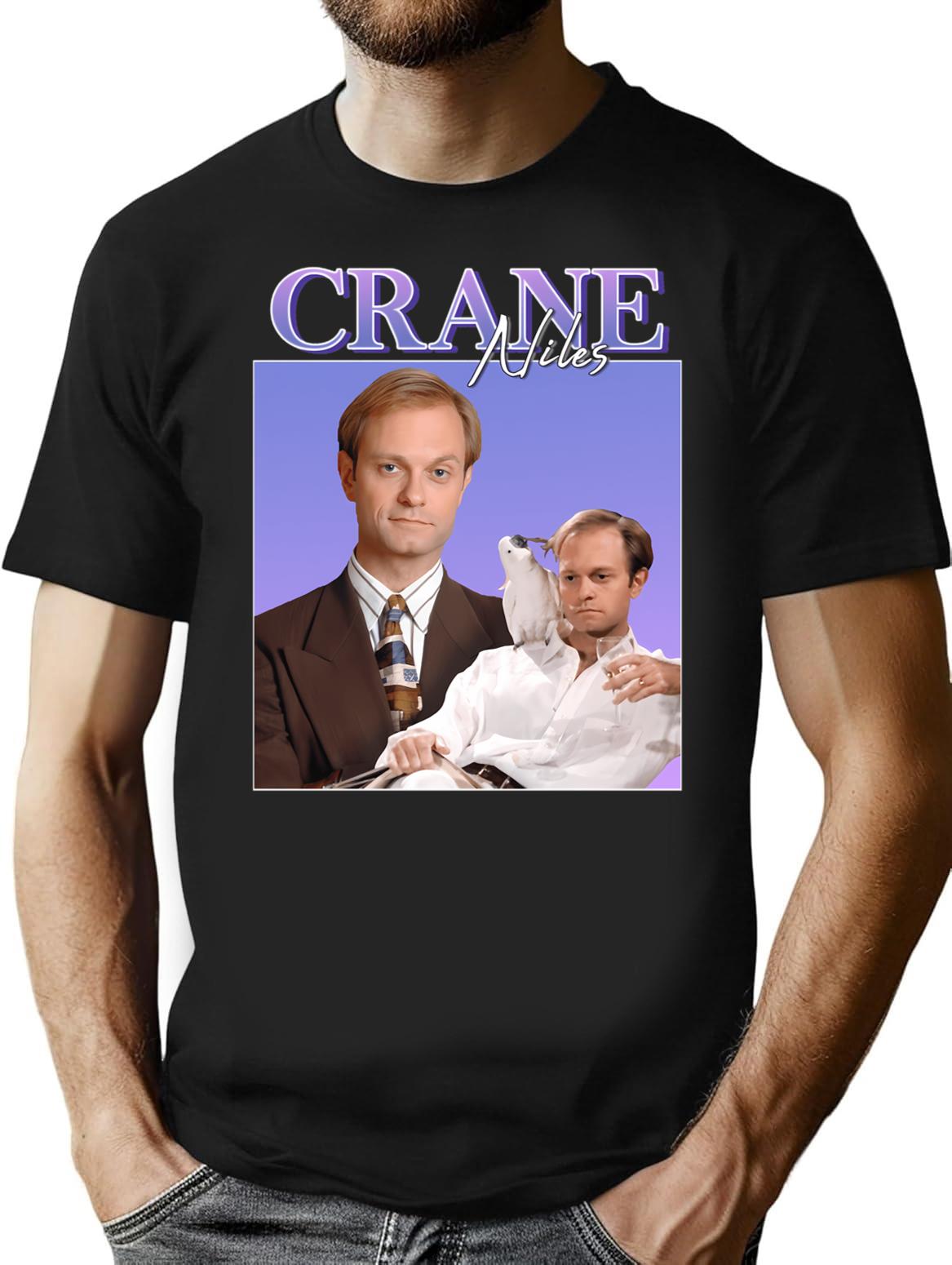 Niles Crane Premium Heavyweight Cotton T-Shirt - Black