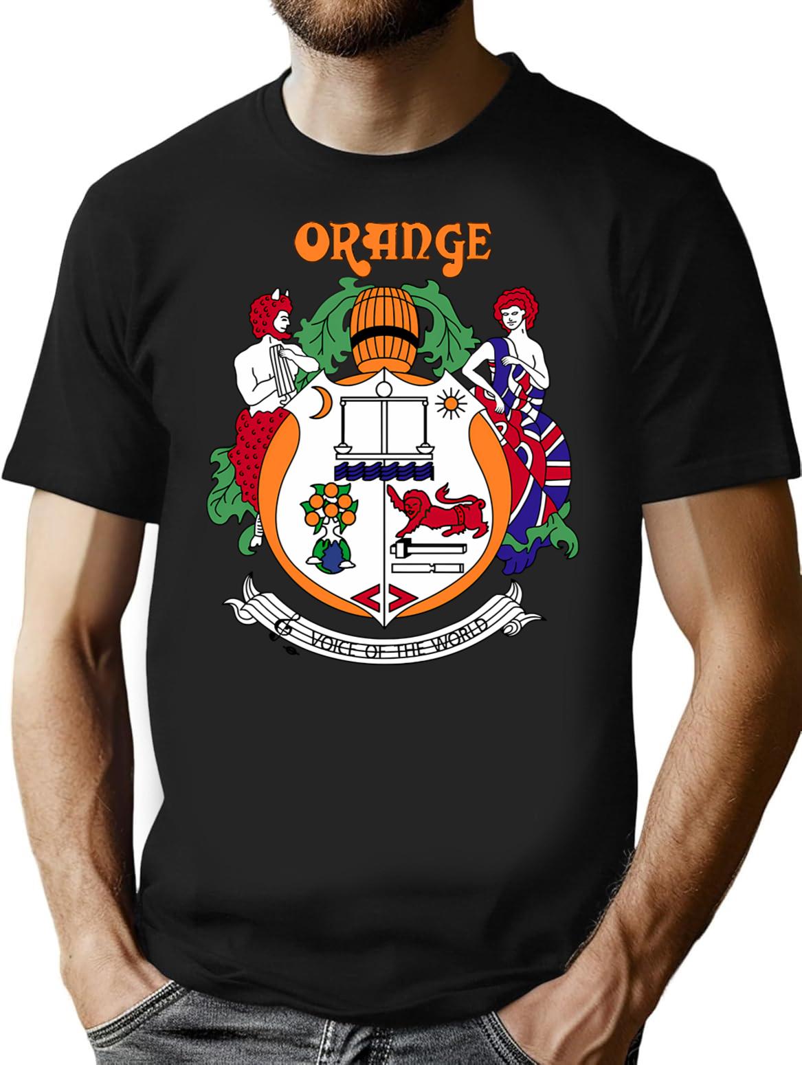 Orange Amps Vintage Crest T-Shirt for Men & Women, T-Shirts Graphic Tee - Black