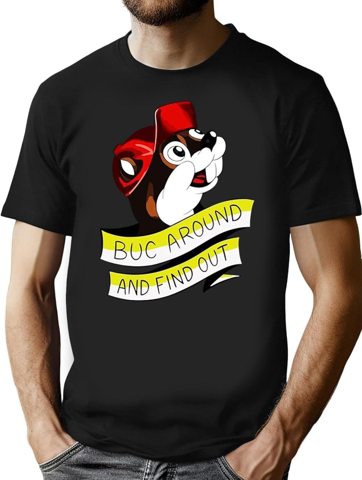 Otter BUC Around and Find Out Premium Heavyweight Cotton T-Shirt - Black