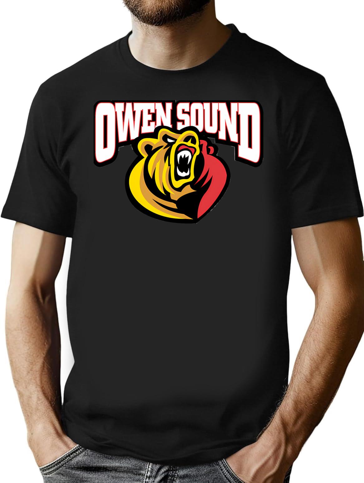 Owen Sound Attack Classic T Shirt T-Shirt for Men & Women, T-Shirts Graphic Tee - Black