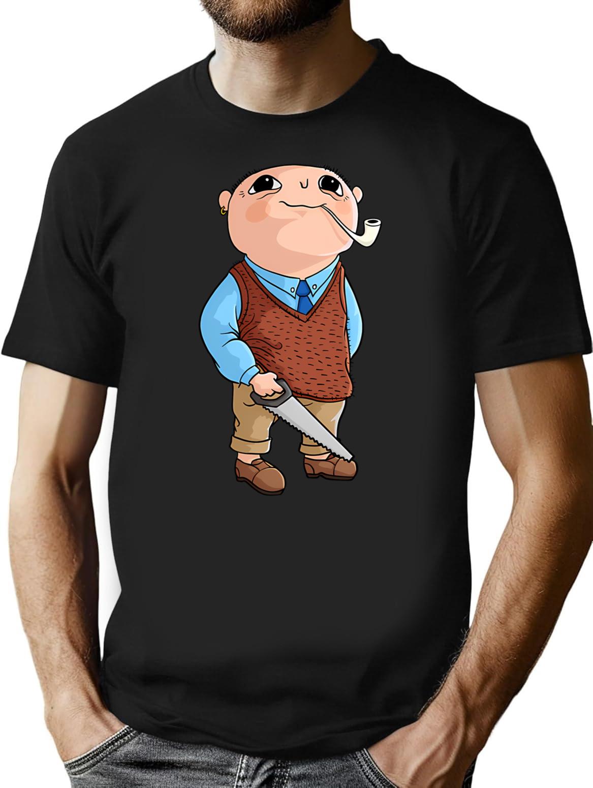 Pappa Alfons T-Shirt for Men & Women, T-Shirts Graphic Tee - Black