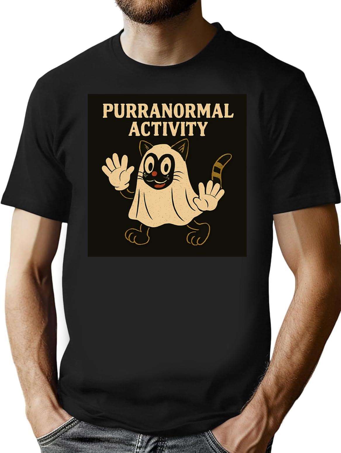 Purranormal Activity T-Shirt for Men & Women, T-Shirts Graphic Tee - Black