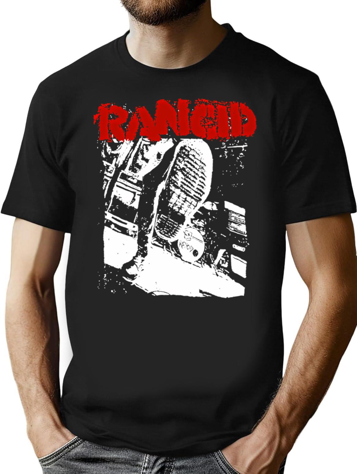 Rancid Band T-Shirt for Men & Women, T-Shirts Graphic Tee - Black