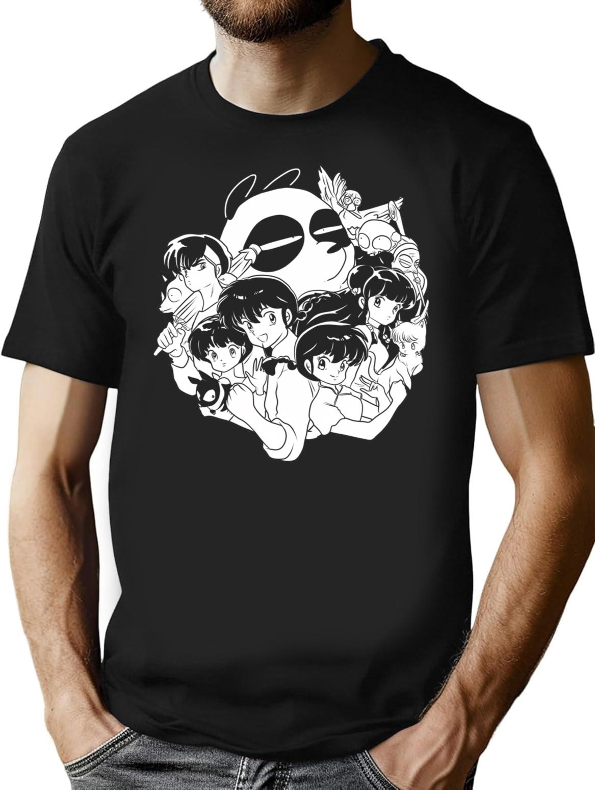 Ranma T-Shirt for Men & Women, T-Shirts Graphic Tee - Black