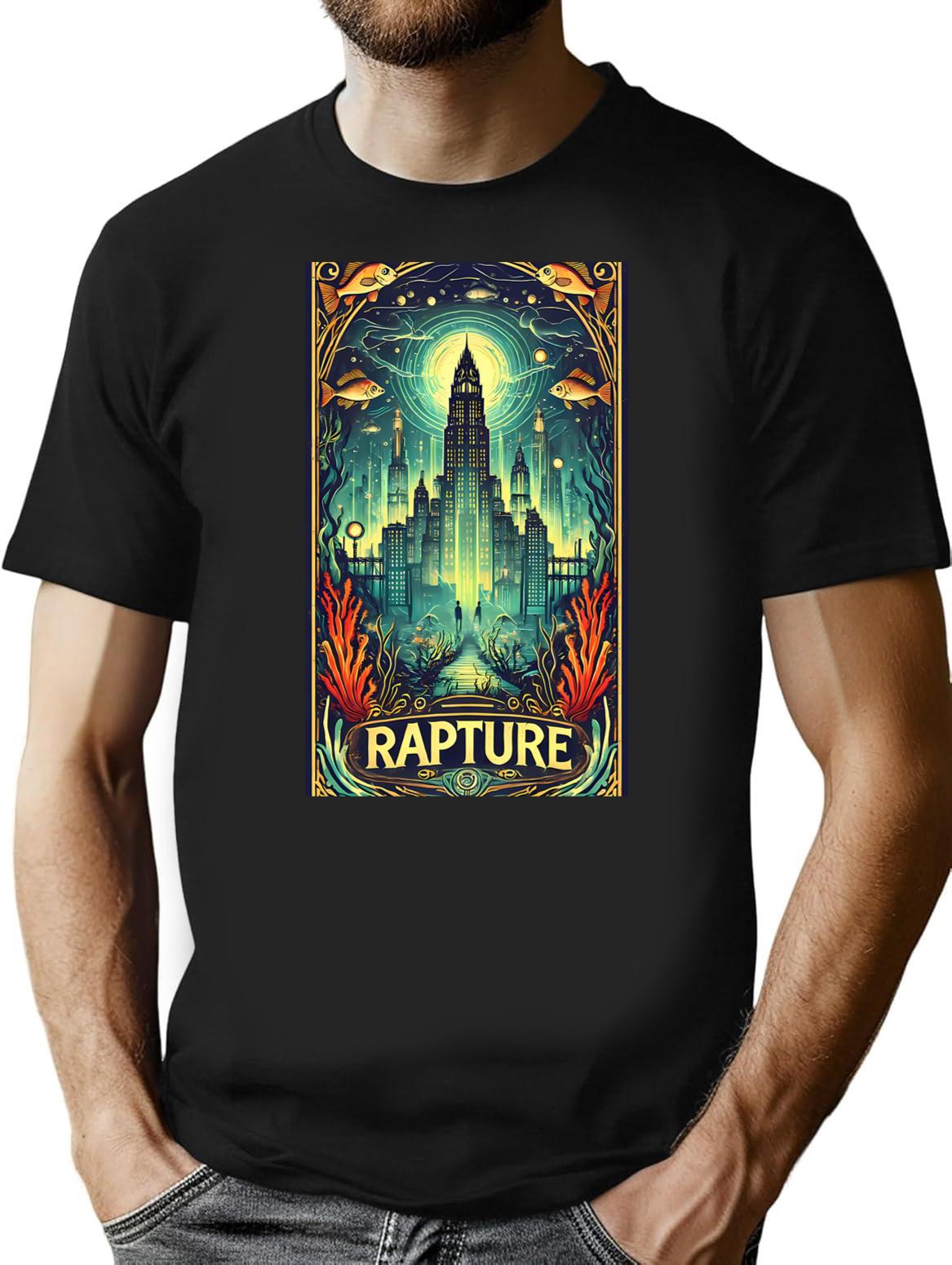 Rapture T-Shirt for Men & Women, T-Shirts Graphic Tee - Black