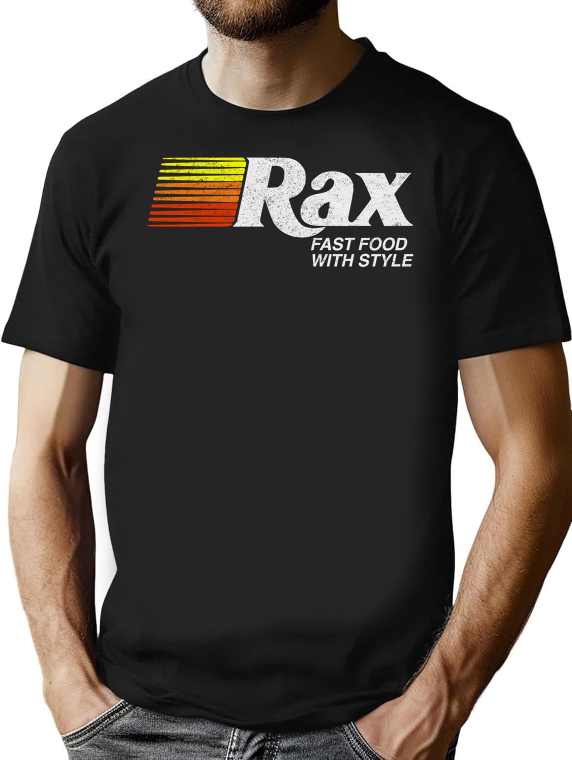 Rax Restaurants T-Shirt for Men & Women, T-Shirts Graphic Tee - Black