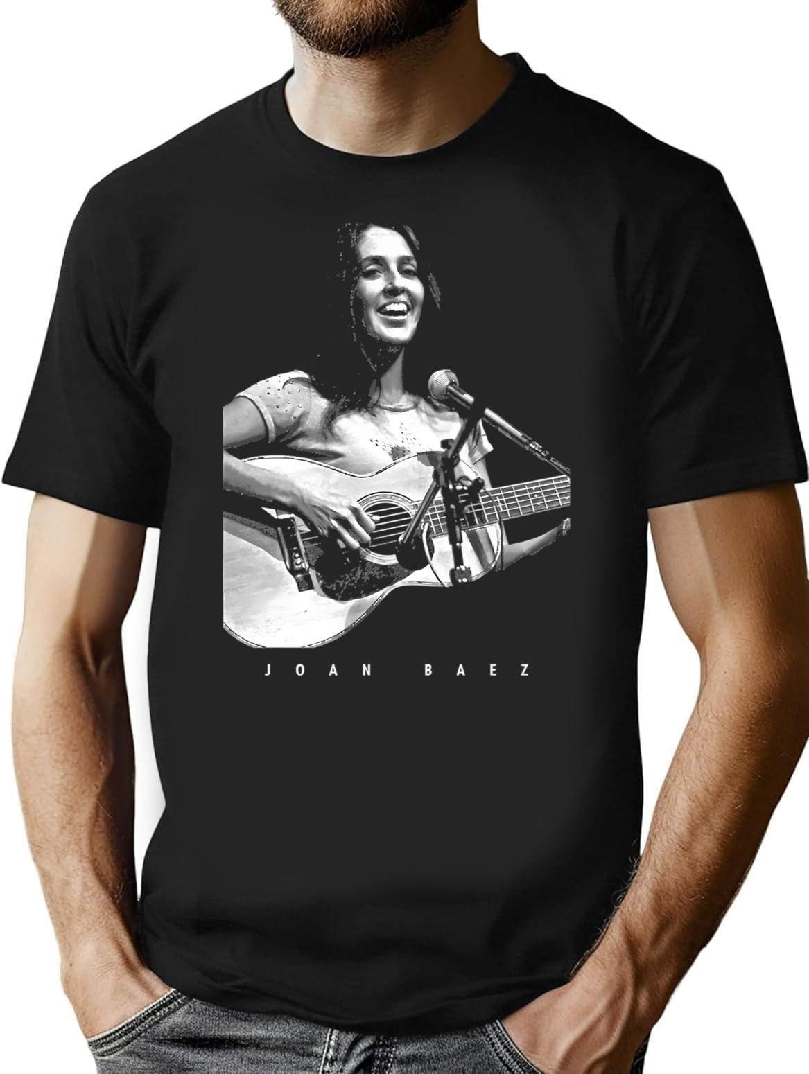 Retro Vintage Joan Baez Live Love You T-Shirt for Men & Women, T-Shirts Graphic Tee - Black