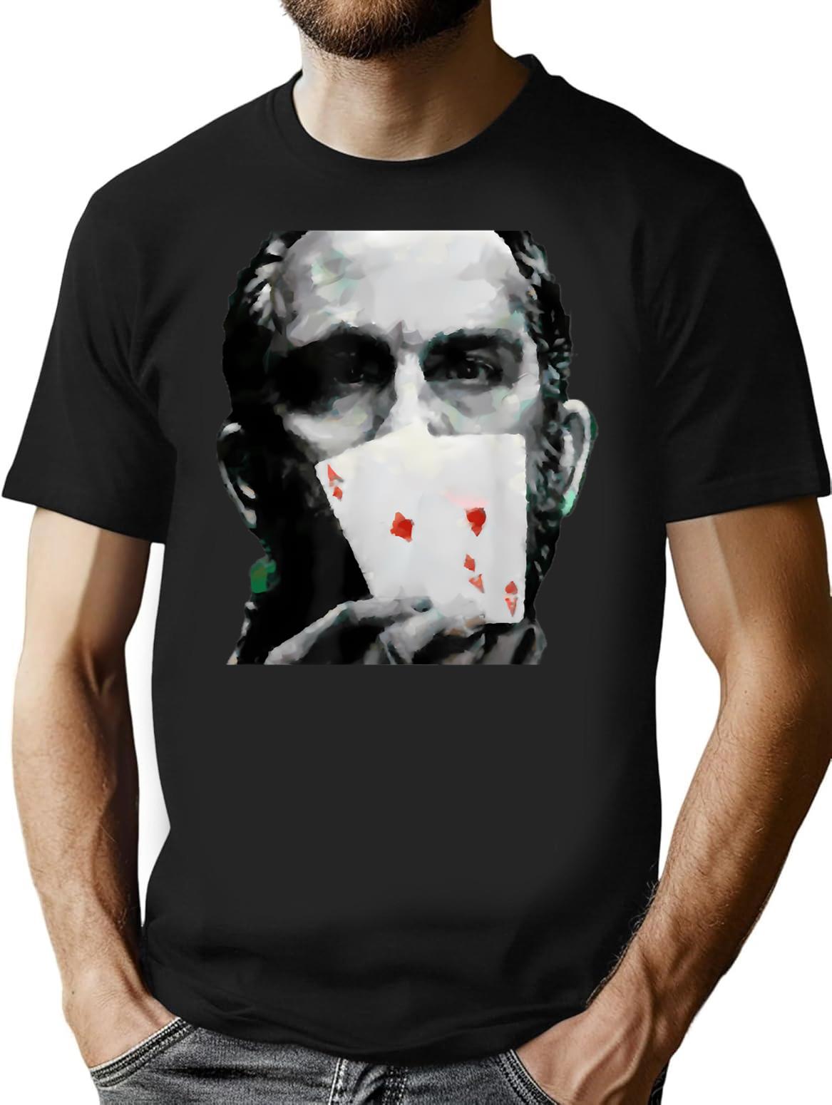 Rounders Movie Classic Movie Poker Pocket Aces Premium Heavyweight Cotton T-Shirt - Black