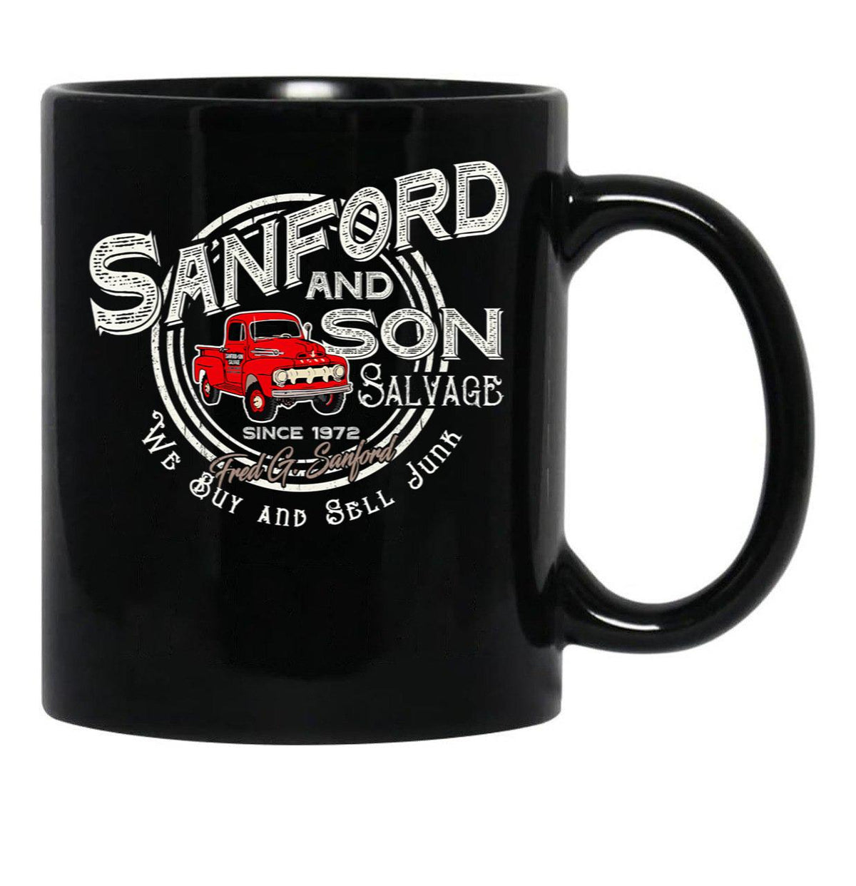 Sanford And Son Salvage Since 1972 Black Coffee Mug, Gift Coffee Mug - Black