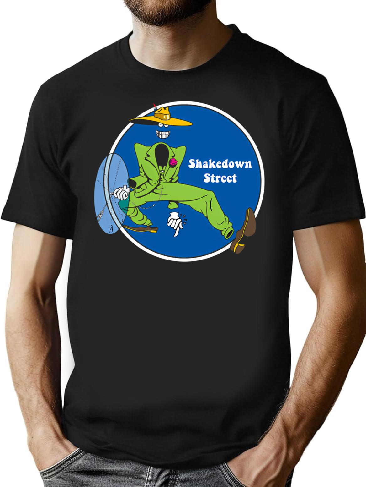 Shakedown Street T-Shirt for Men & Women, T-Shirts Graphic Tee - Black