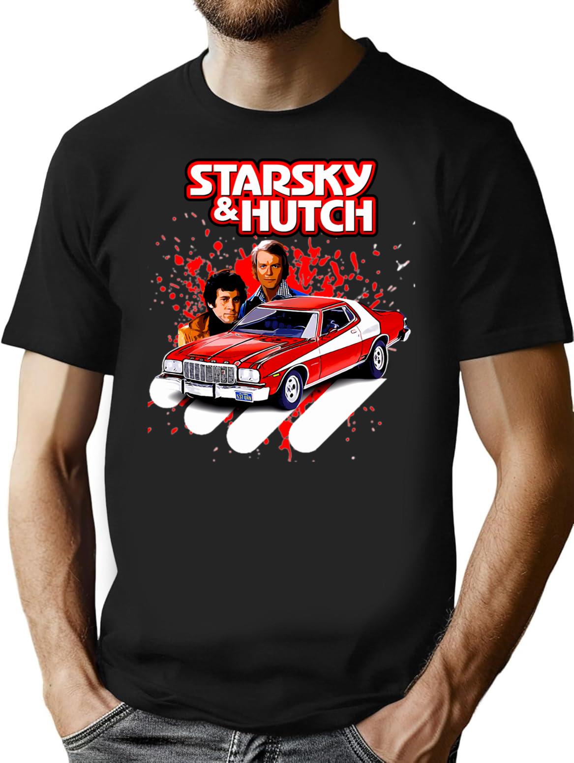Starsky And Hutch Tv Series T-Shirt for Men & Women, T-Shirts Graphic Tee - Black