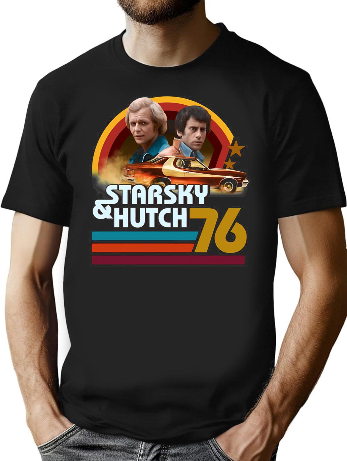 Starsky And Hutch T-Shirt for Men & Women, T-Shirts Graphic Tee - Black