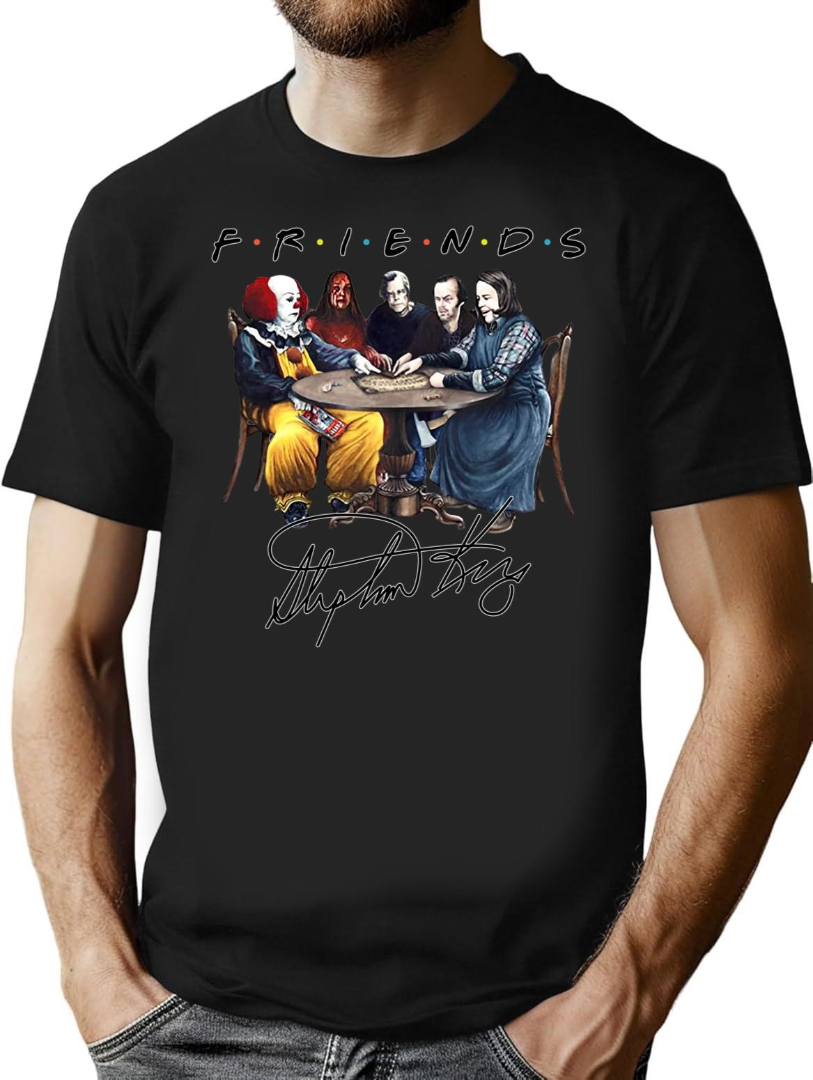 Stephen-King-Horror-Friends-Shirt Essential Premium Heavyweight Cotton T-Shirt - Black