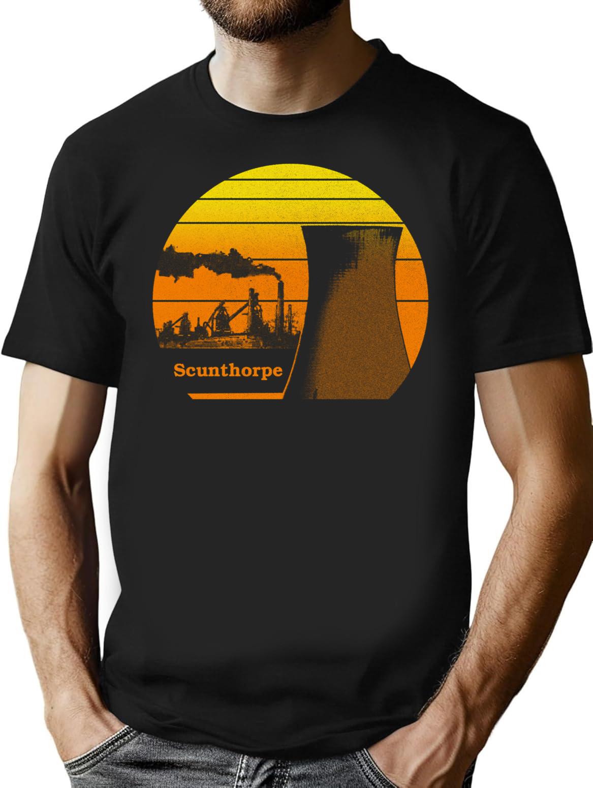 Sunset Over Scunthorpe T-Shirt for Men & Women, T-Shirts Graphic Tee - Black