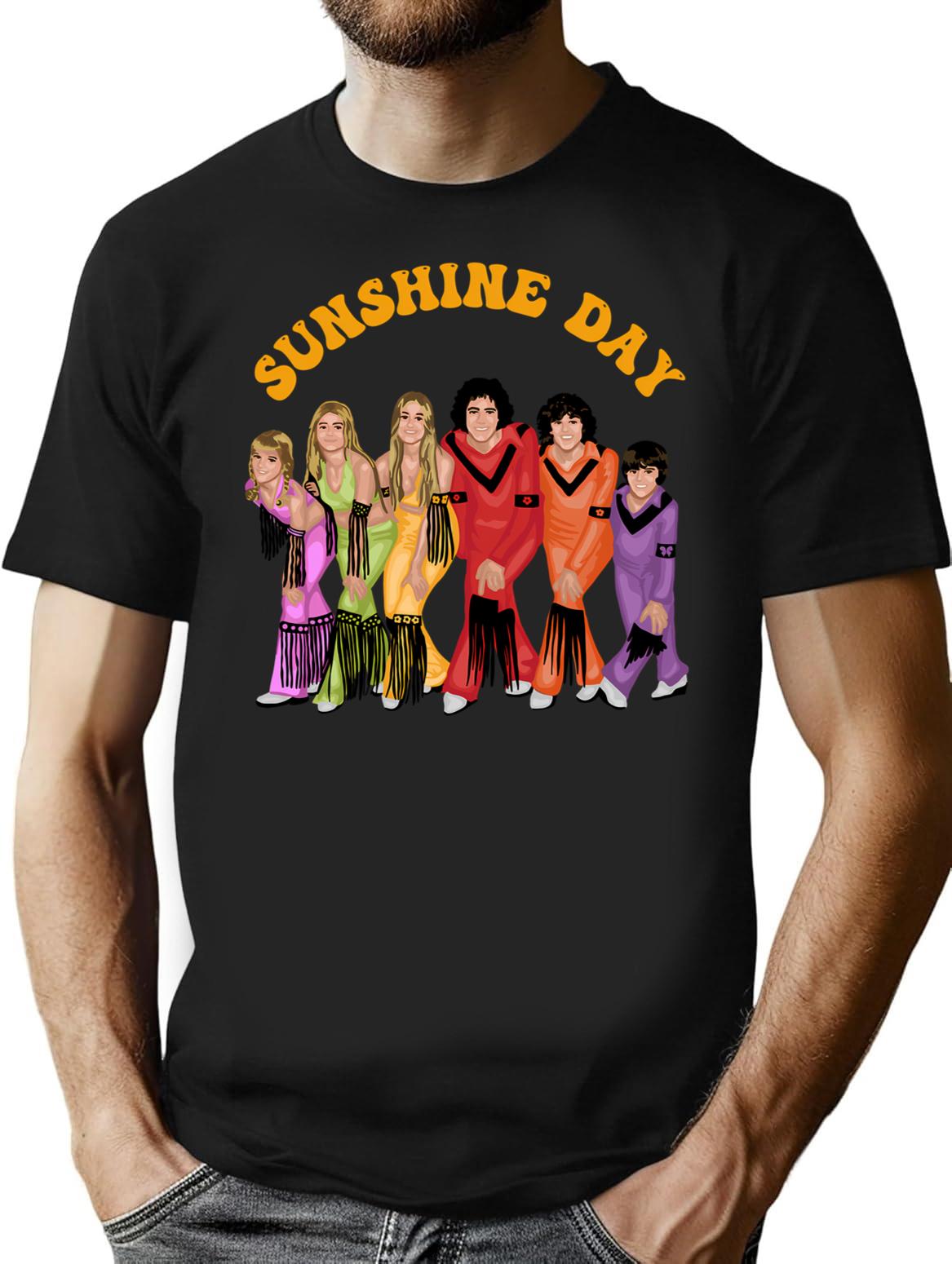 Sunshine Day (1) T-Shirt for Men & Women, T-Shirts Graphic Tee - Black