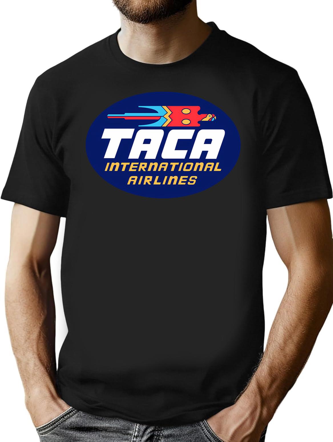 Taca Airlines Logo (1966-1998) T-Shirt for Men & Women, T-Shirts Graphic Tee - Black
