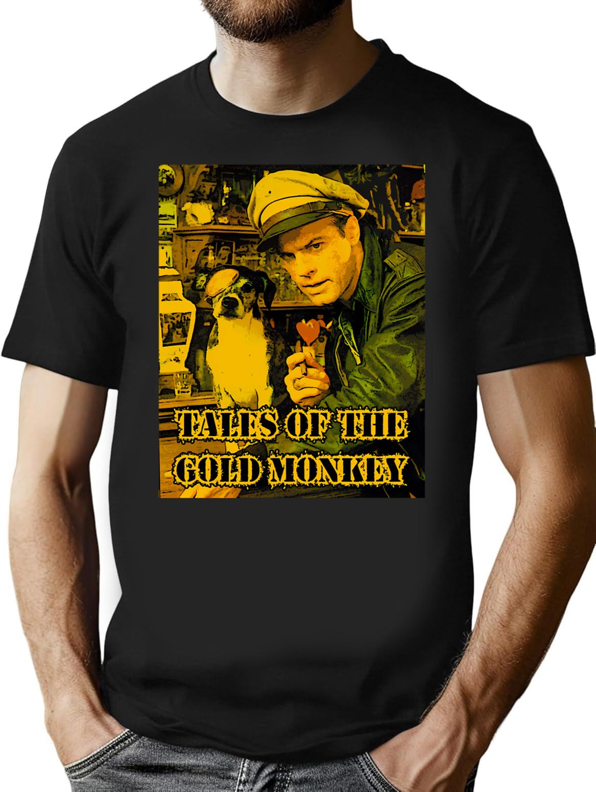 Tales Of The Gold Monkey 80S Classic T-Shirt.Png T-Shirt for Men & Women, T-Shirts Graphic Tee - Black