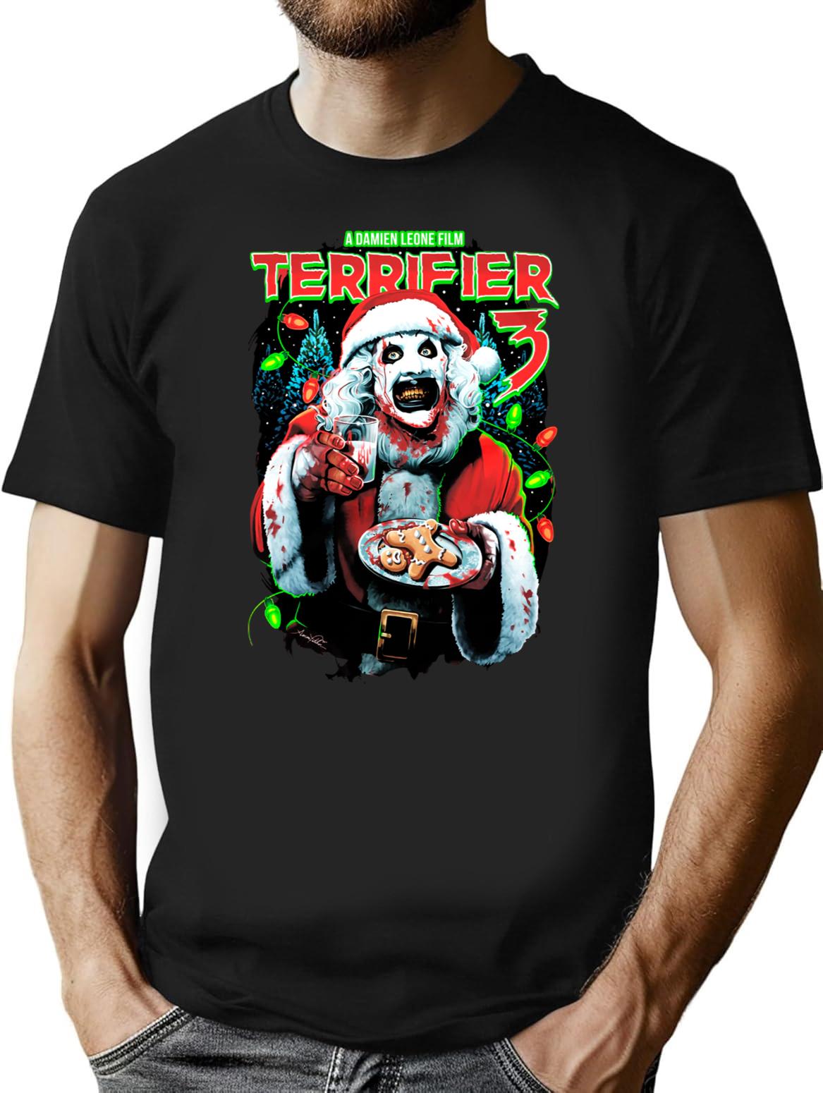 Terrifier 3 Milk and Carnage Premium Heavyweight Cotton T-Shirt - Black