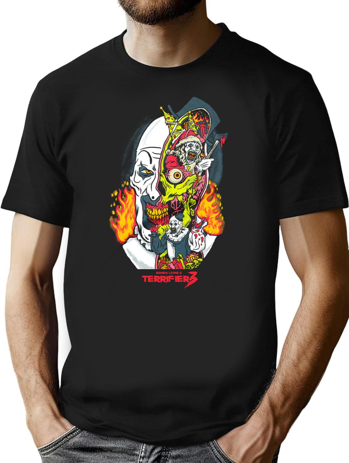 Terrifier 3 Season of Slaughter Premium Heavyweight Cotton T-Shirt - Black
