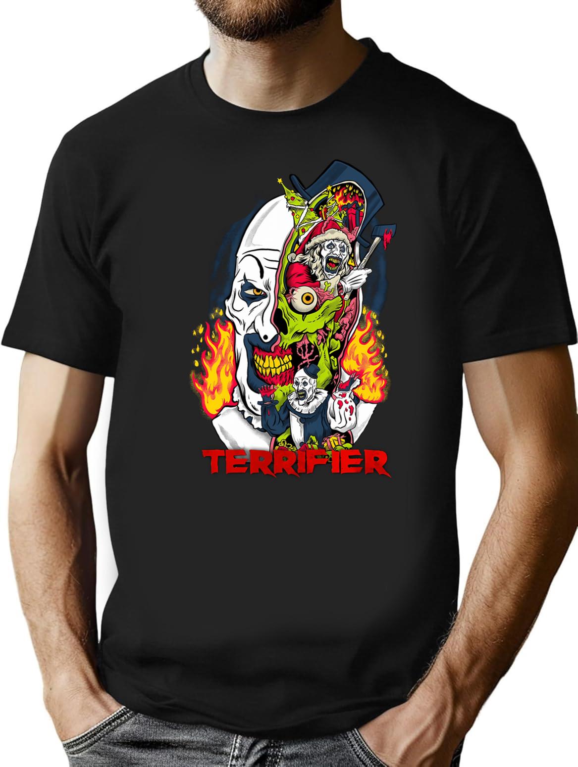 Terrifier Christmas (3) T-Shirt for Men & Women, T-Shirts Graphic Tee - Black