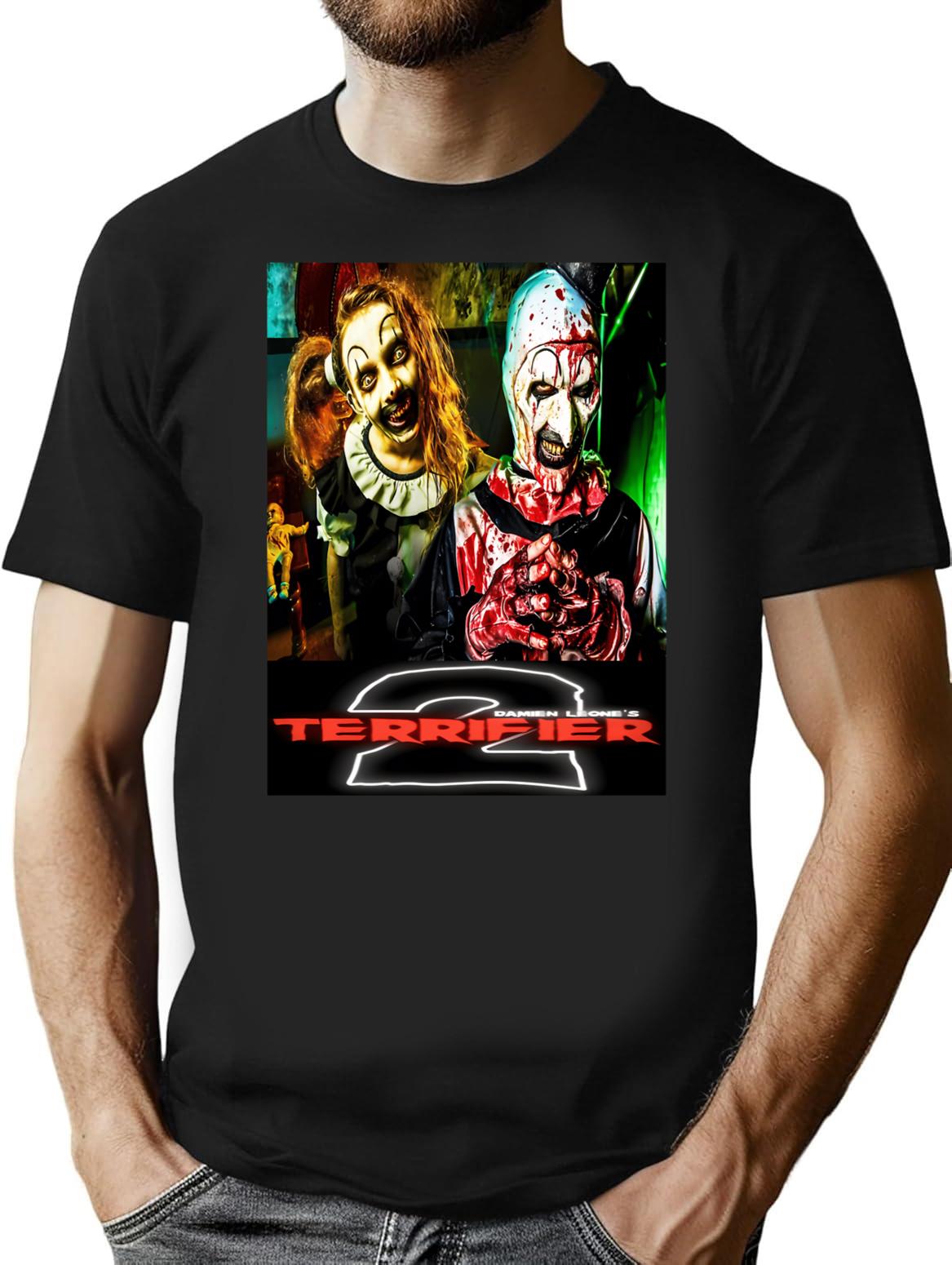 Terrifier Two T-Shirt for Men & Women, T-Shirts Graphic Tee - Black