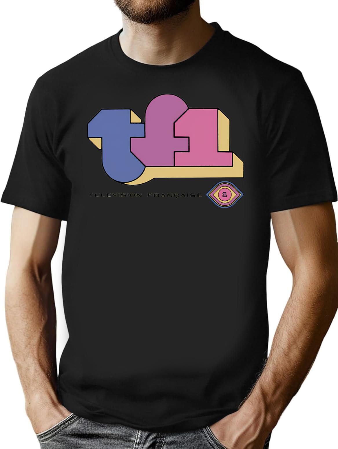 Tf1 T-Shirt for Men & Women, T-Shirts Graphic Tee - Black