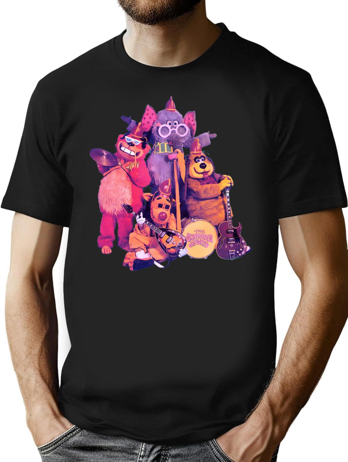 The Banana Splits T-Shirt for Men & Women, T-Shirts Graphic Tee - Black
