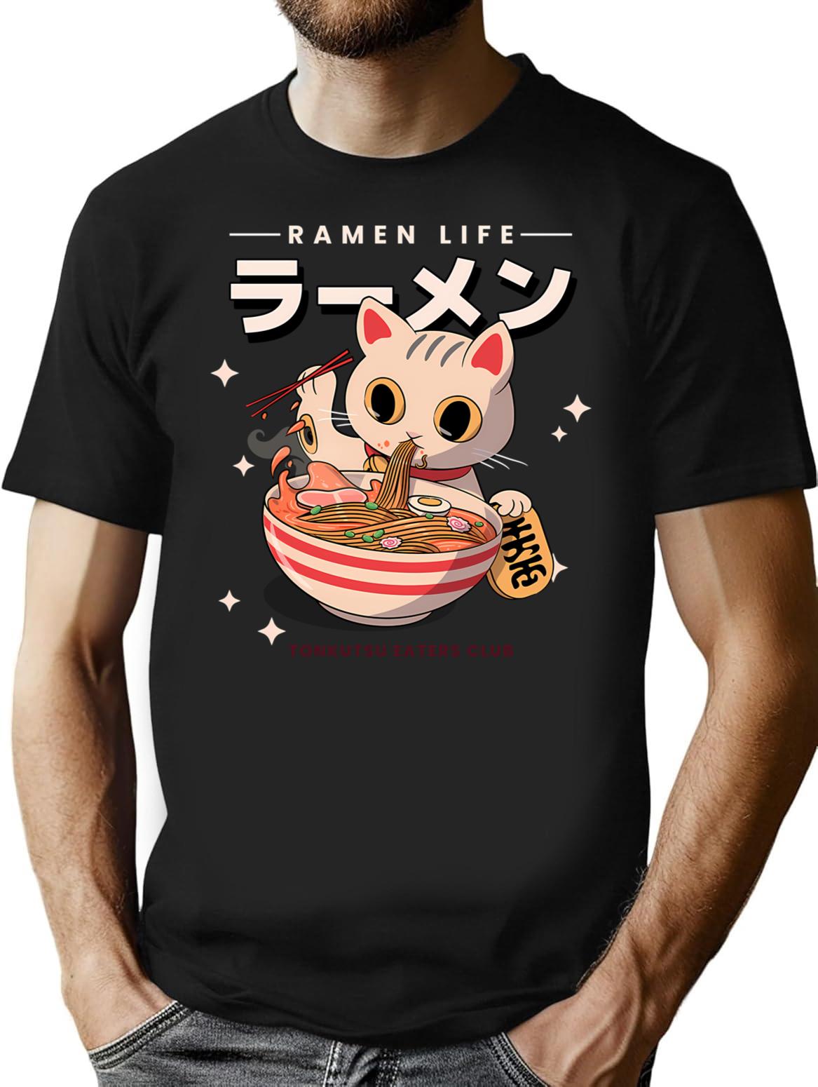 The Great Ramen Off Kanagawa T-Shirt for Men & Women, T-Shirts Graphic Tee - Black