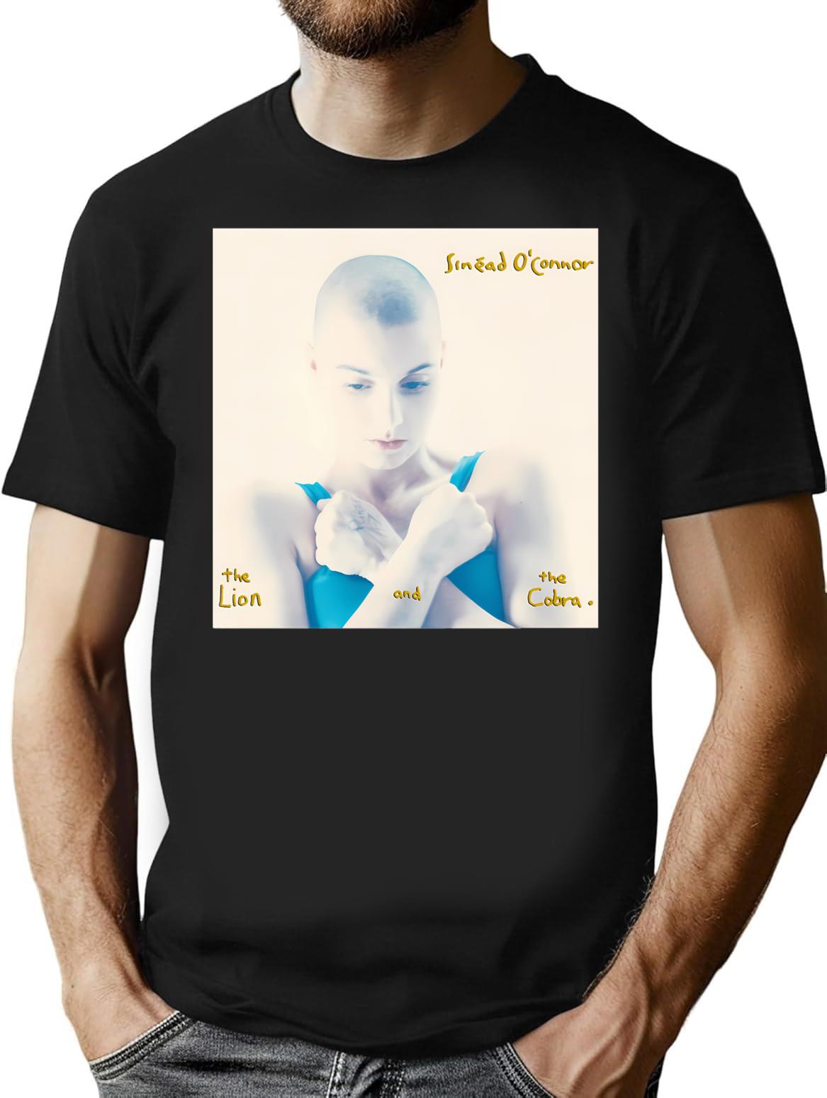 The Lion And The Cobra T-Shirt for Men & Women, T-Shirts Graphic Tee - Black