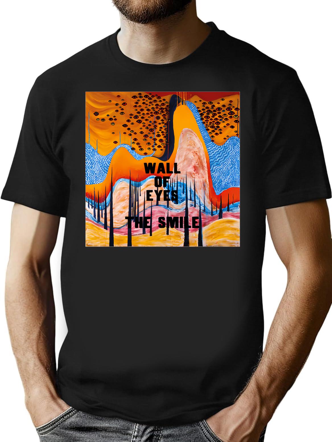 The Smile Wall Of Eyes T-Shirt for Men & Women, T-Shirts Graphic Tee - Black