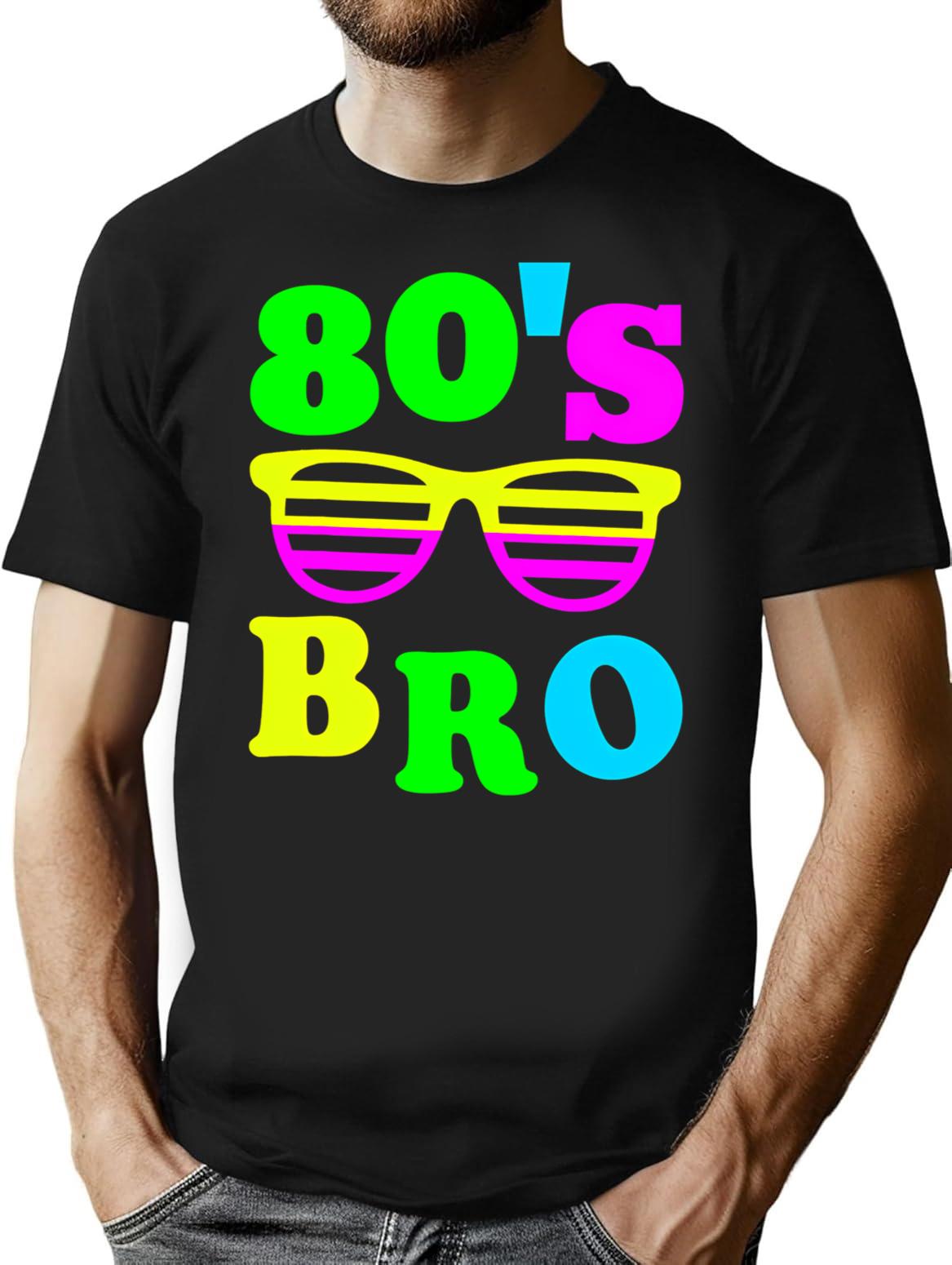 This Is My 80S Bro T-Shirt 80'S 90'S Party T-Shirt for Men & Women, T-Shirts Graphic Tee - Black