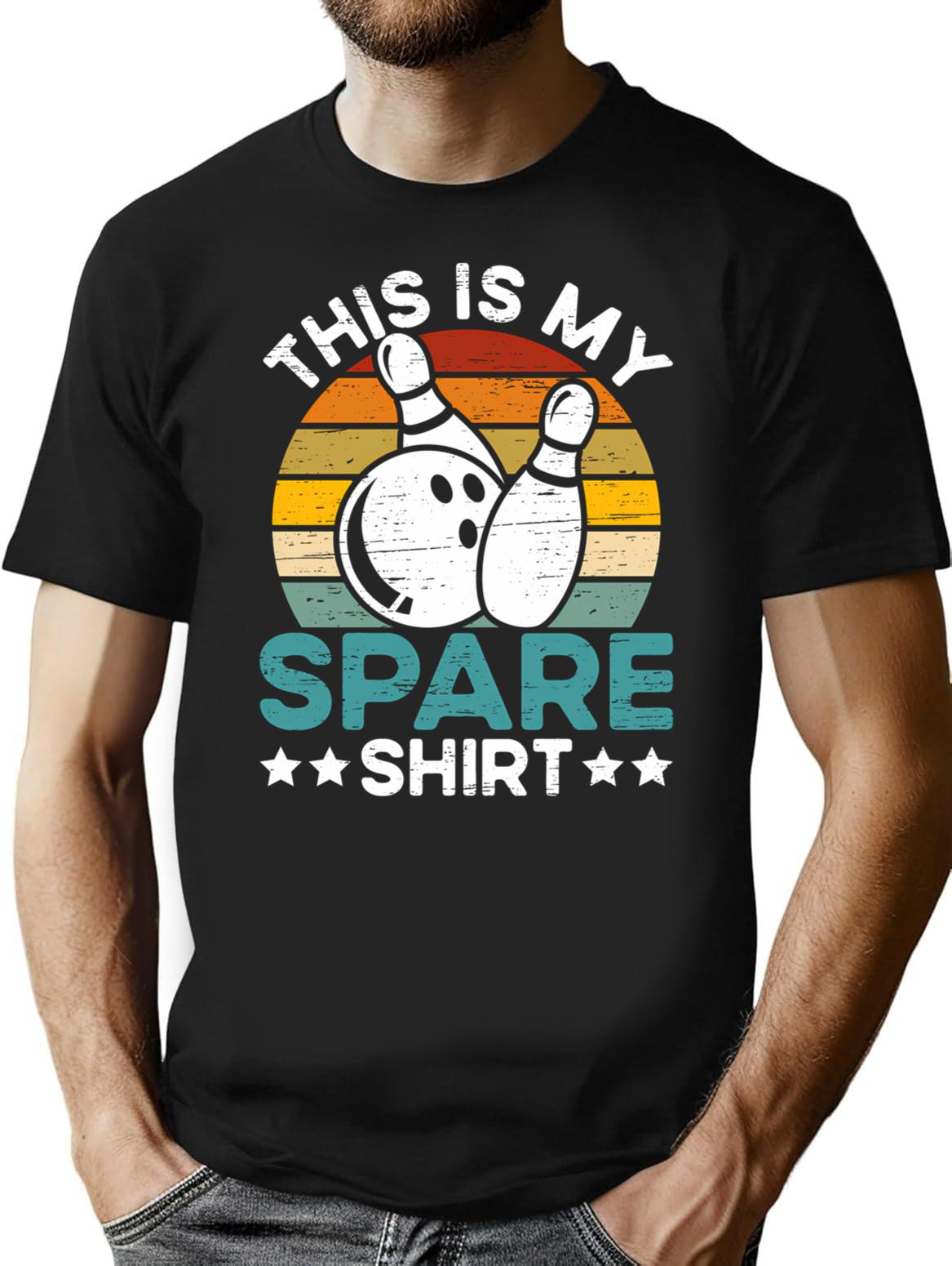 This Is My Spare Bowling Outfit Bowler T-Shirt for Men & Women, T-Shirts Graphic Tee - Black