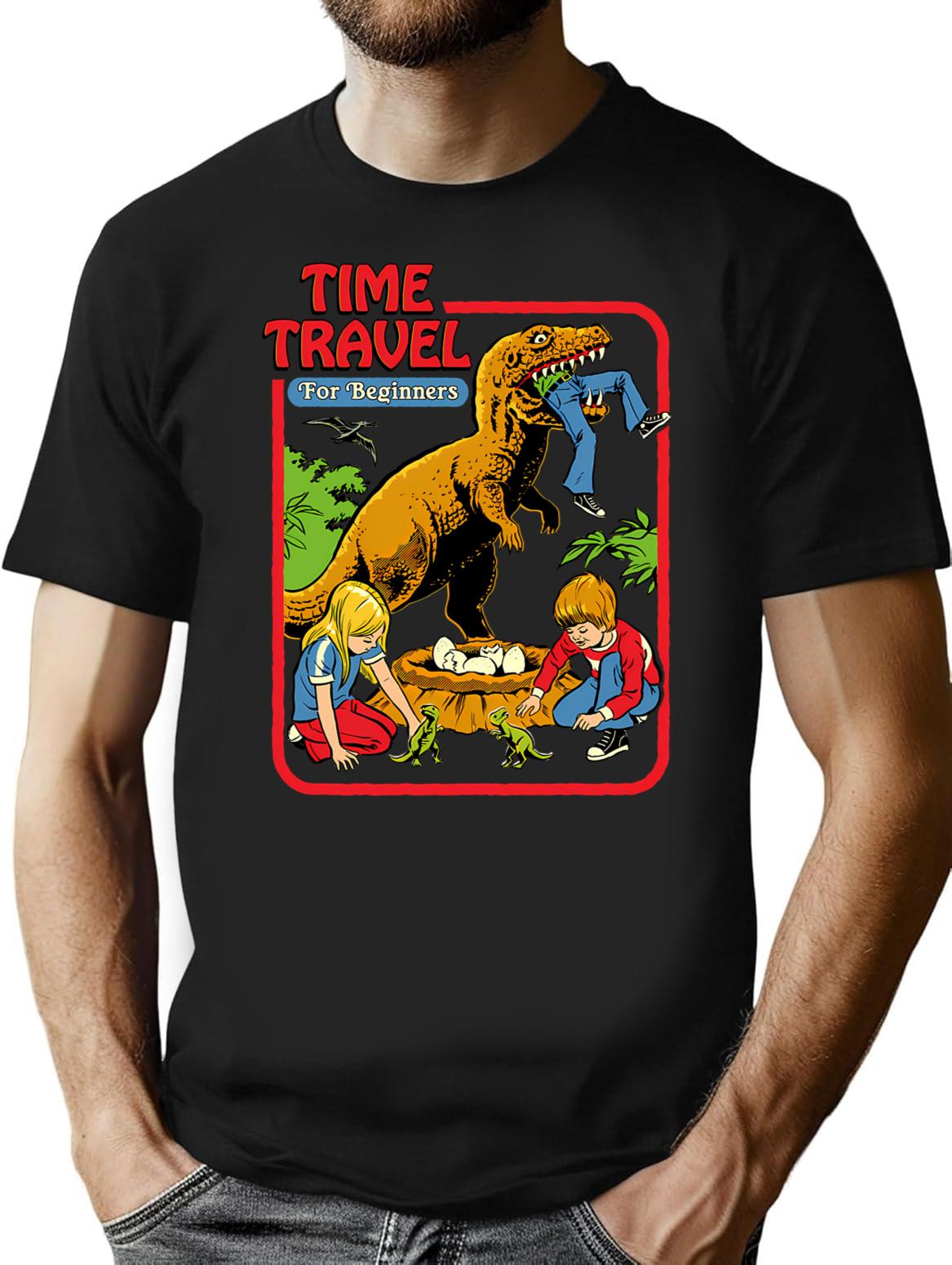 Time Travel For Beginners T-Shirt for Men & Women, T-Shirts Graphic Tee - Black