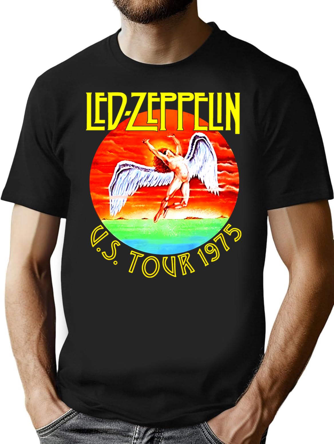 Tour 1975 Vintage T-Shirt for Men & Women, T-Shirts Graphic Tee - Black