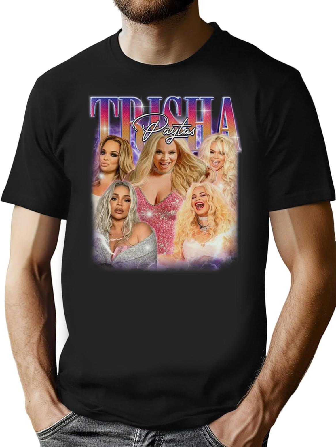 Trisha Paytas Trisha Paytas Shirt Unisex Sweatshirt Back Side Print – Feel The Softness Love The Fit. Premium Heavyweight Cotton T-Shirt - Black