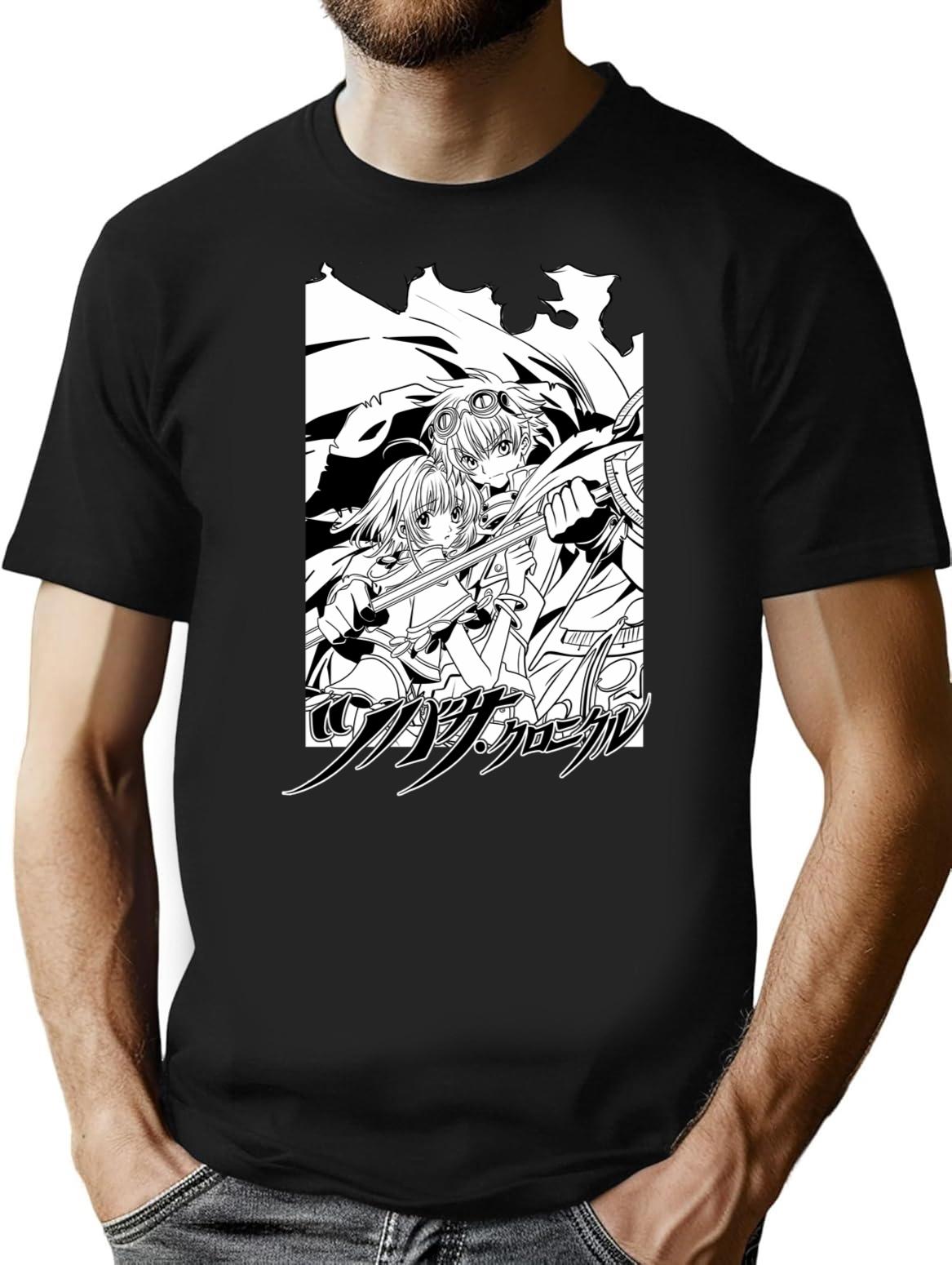Tsubasa Reservoir Chronicle T-Shirt for Men & Women, T-Shirts Graphic Tee - Black
