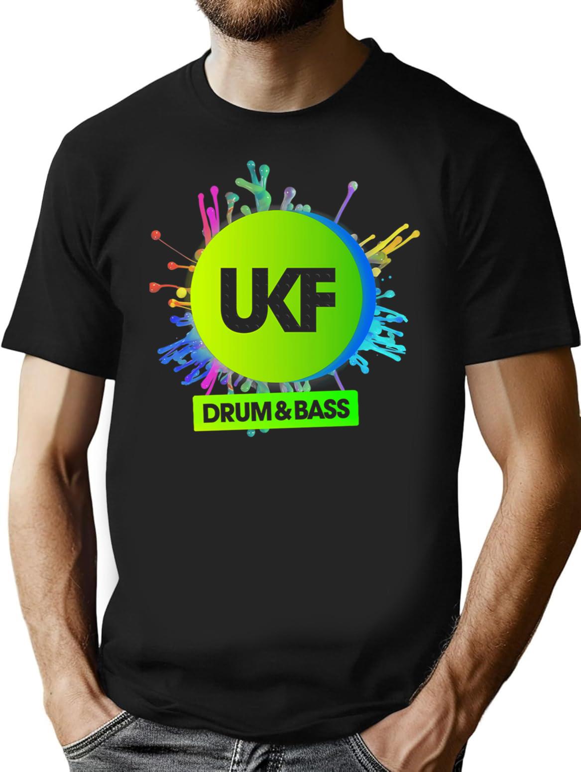 Ukf-Drum And Bass - Mens T Shirts Graphic Vintage Classic T-Shirt T-Shirt for Men & Women, T-Shirts Graphic Tee - Black