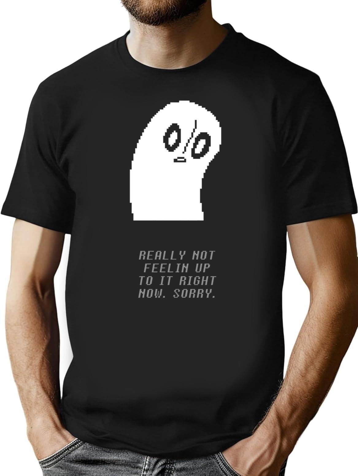 Undertale - Napstablook Premium Heavyweight Cotton T-Shirt - Black