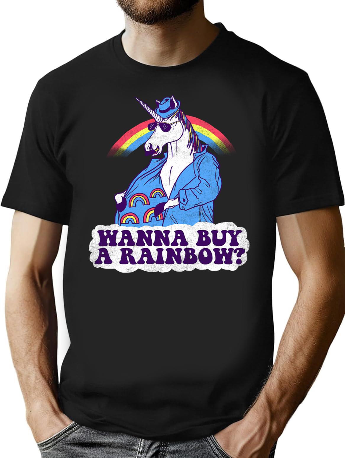 Unicorntraband T-Shirt for Men & Women, T-Shirts Graphic Tee - Black