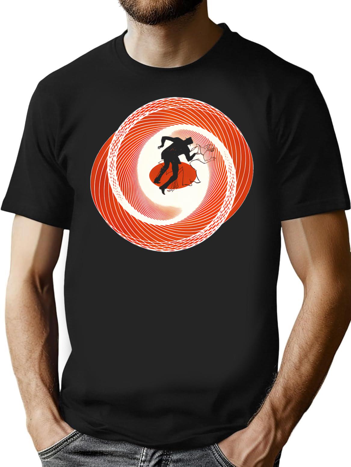 Vertigo T-Shirt for Men & Women, T-Shirts Graphic Tee - Black