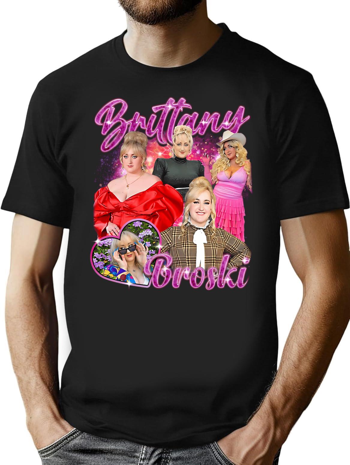 Vintage Brittany Broski T-Shirt for Men & Women, T-Shirts Graphic Tee - Black