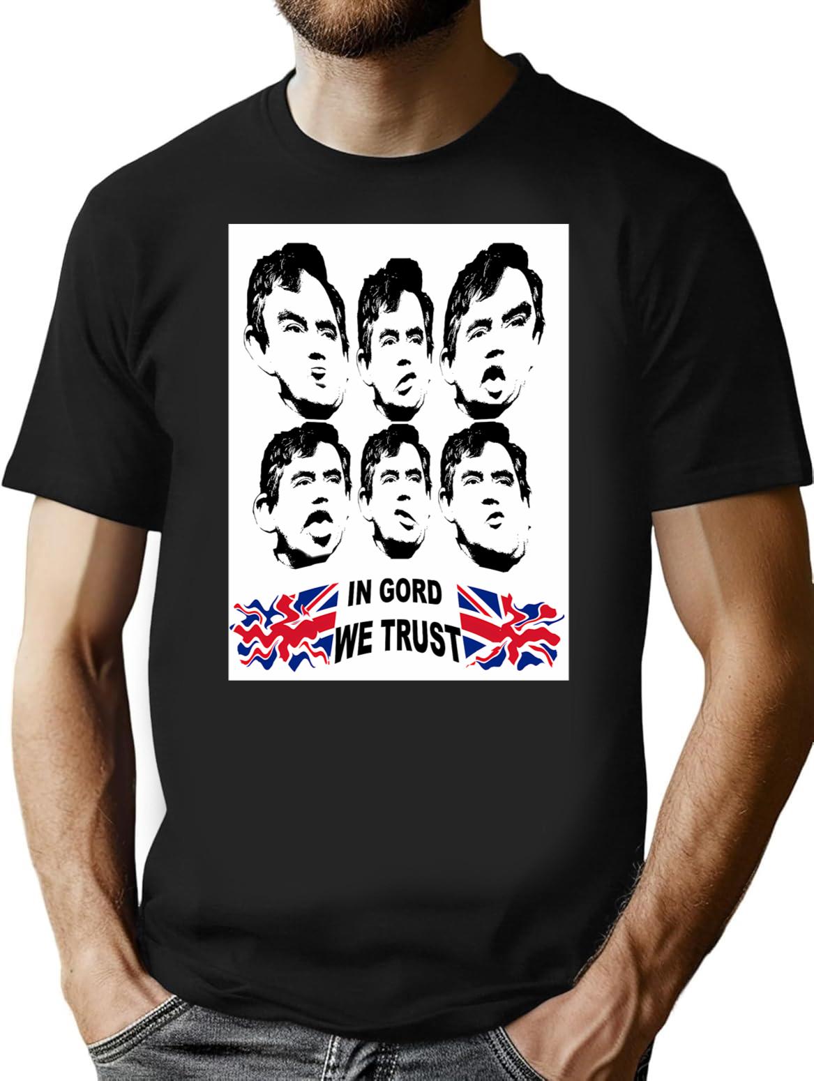 Vintage Gordon Brown T-Shirt for Men & Women, T-Shirts Graphic Tee - Black
