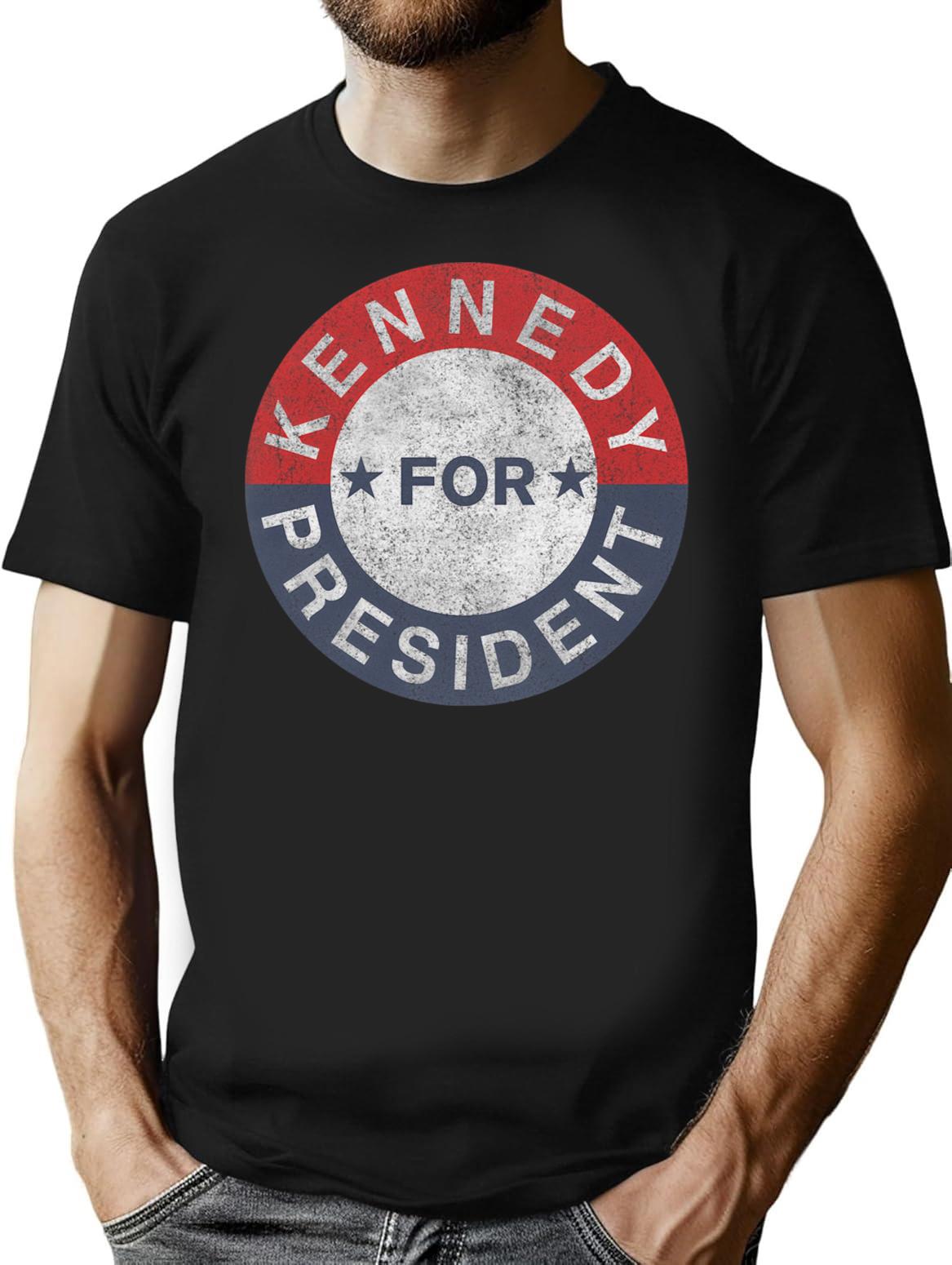 Vintage Jfk Kennedy For President 1960 T-Shirt for Men & Women, T-Shirts Graphic Tee - Black